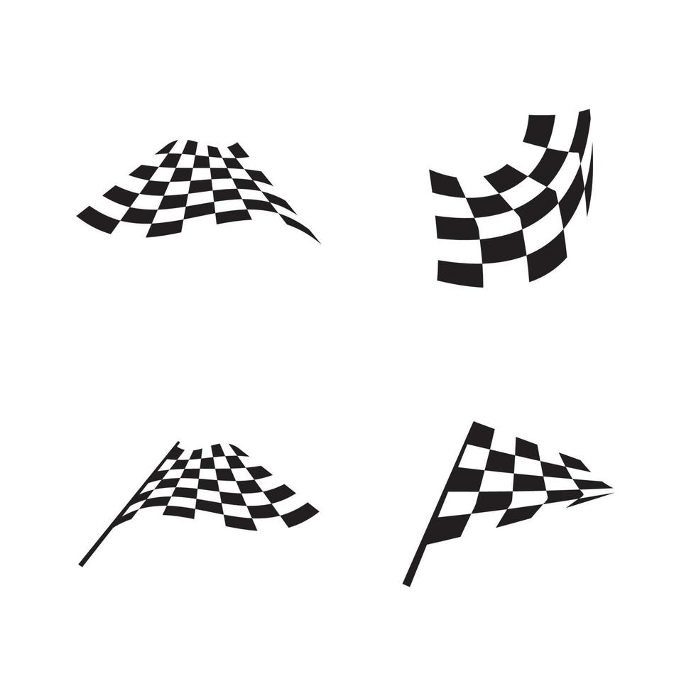 Race flag icon, simple design illustration vector