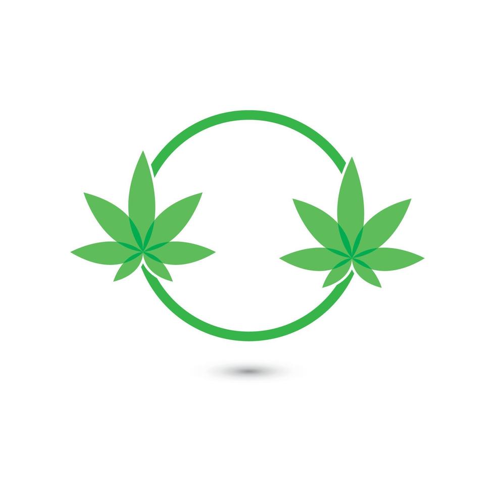 Canabis leaf vector illustration icon design