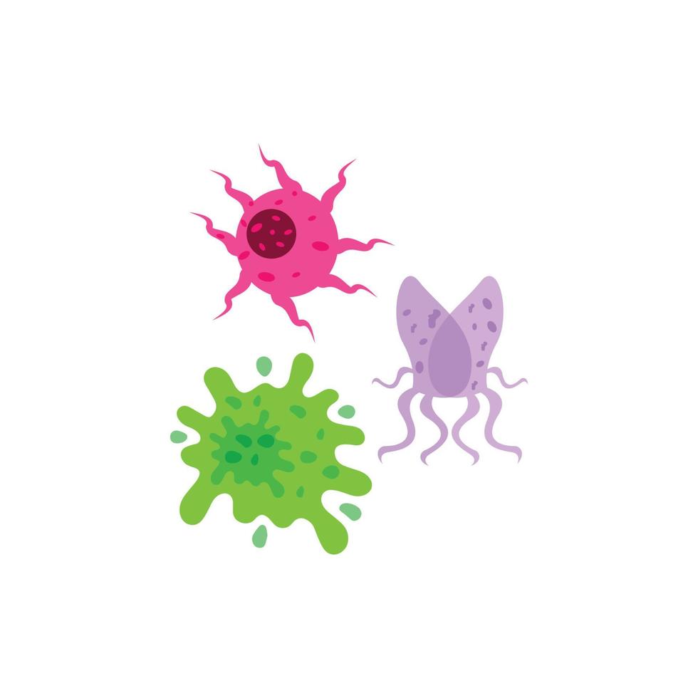 diseño de plantilla de icono de ilustración de vector de virus