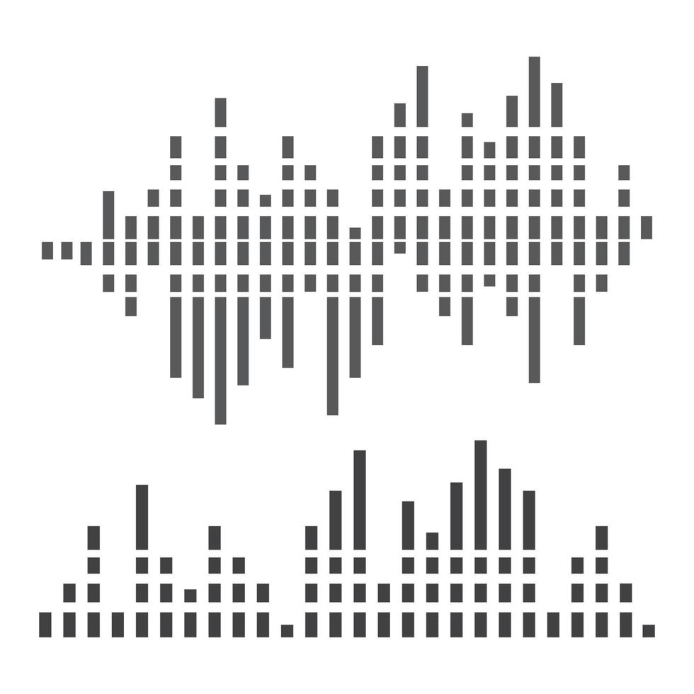 Audio technology  music sound waves vector icon illustration