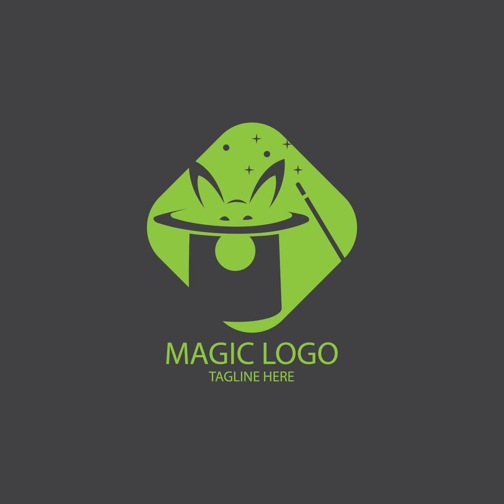 Illustration of magic hat with wand vector