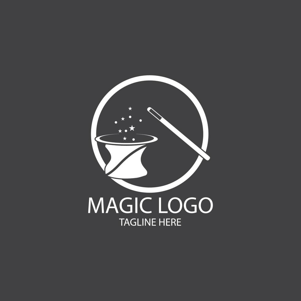 Illustration of magic hat with wand vector