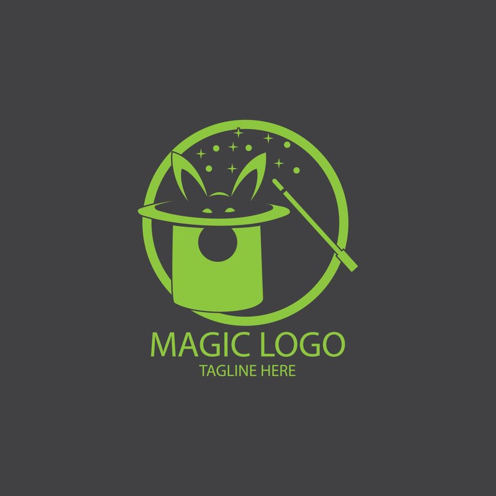 Illustration of magic hat with wand vector
