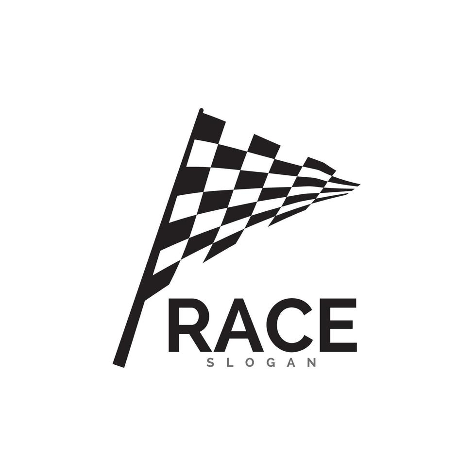 Race flag icon, simple design illustration vector