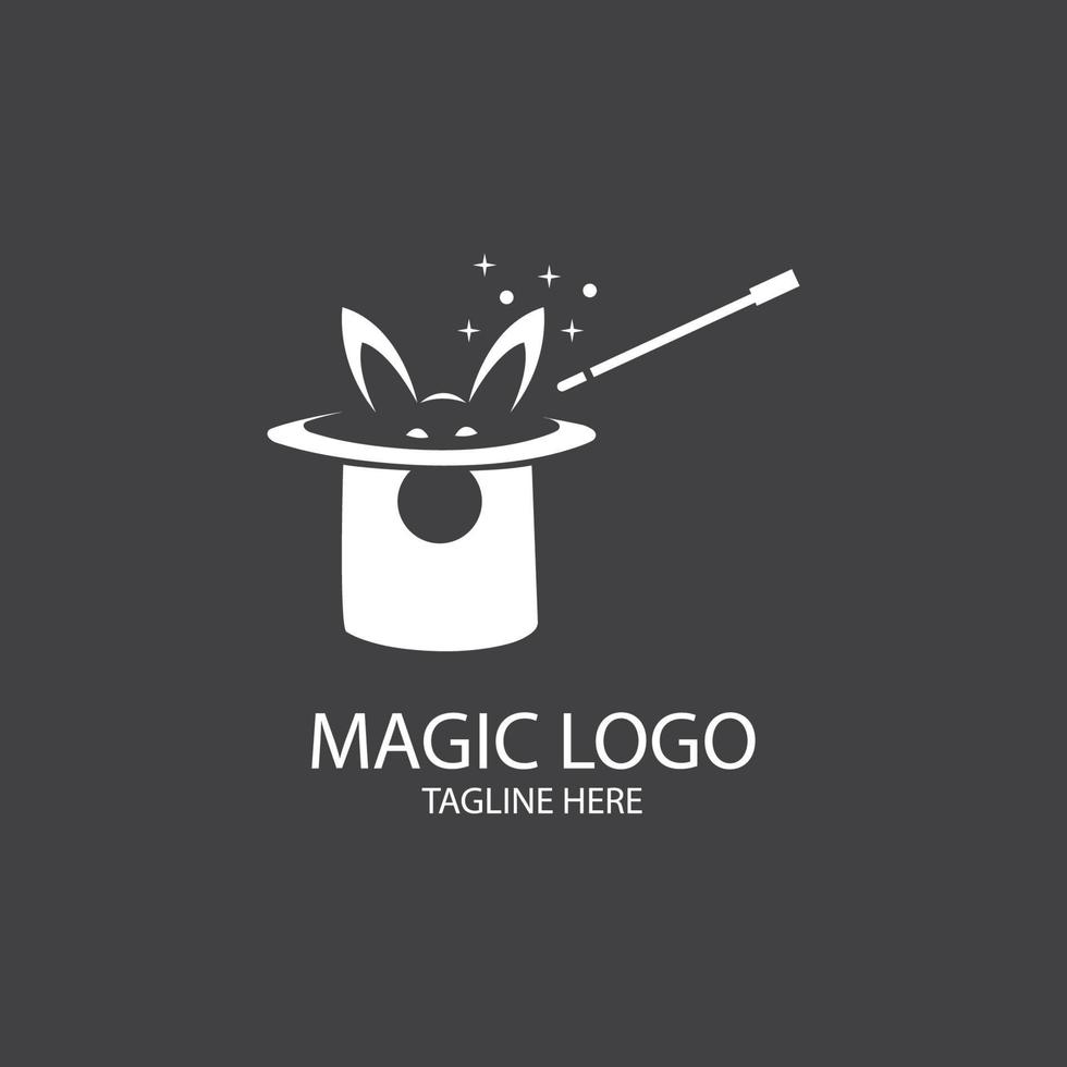 Illustration of magic hat with wand vector