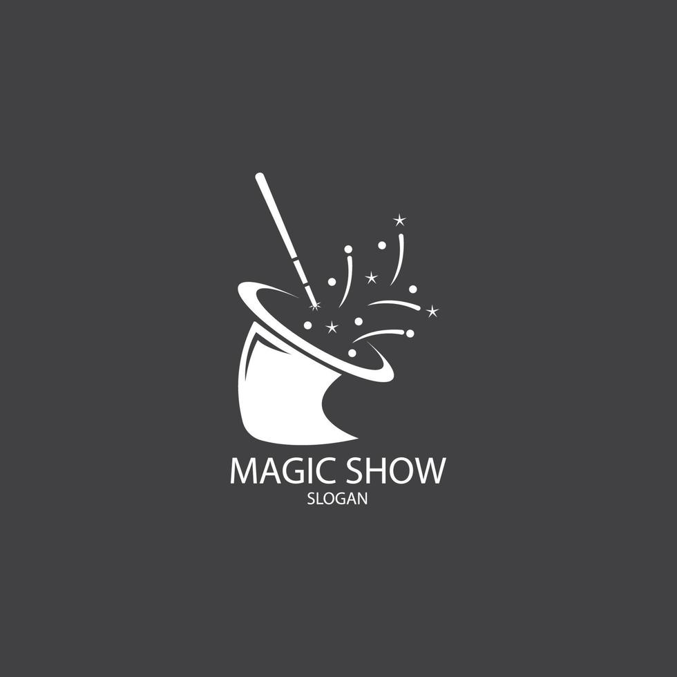 Illustration of magic hat with wand vector