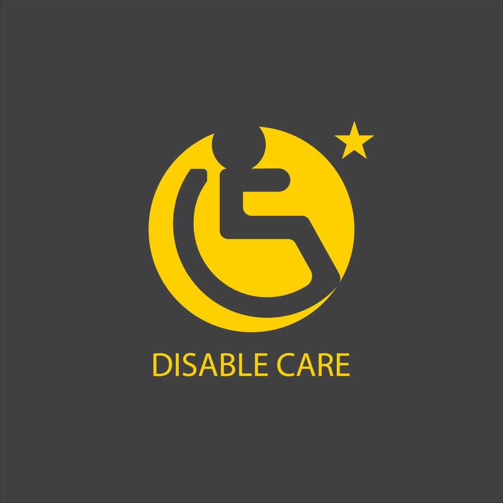 Disabled icon illustration isolated vector sign symbol