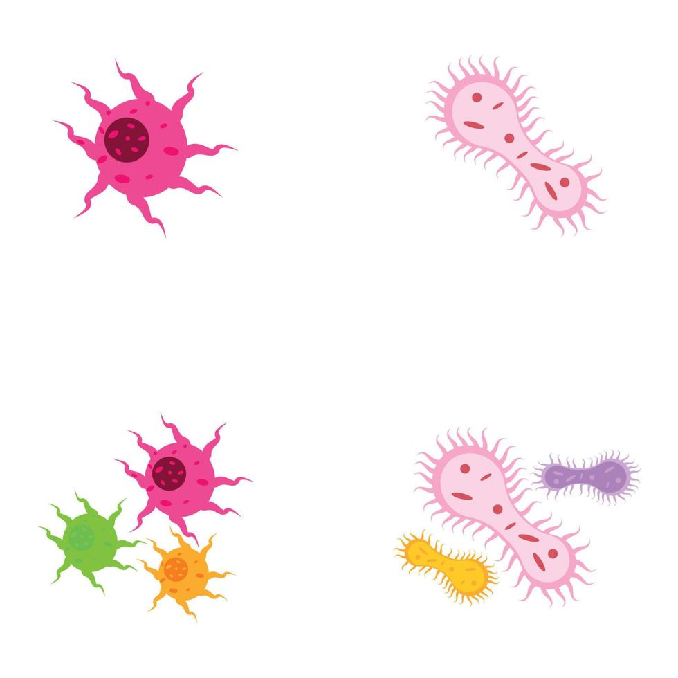 diseño de plantilla de icono de ilustración de vector de virus