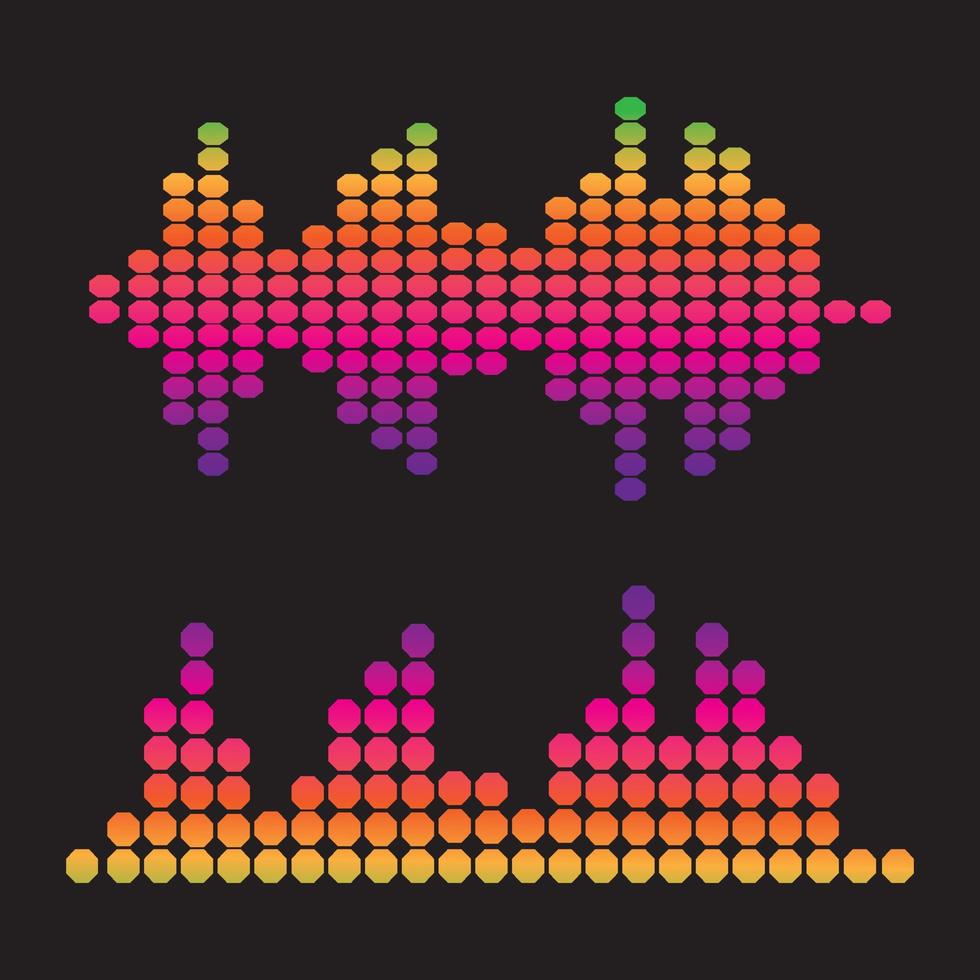 Audio technology  music sound waves vector icon illustration