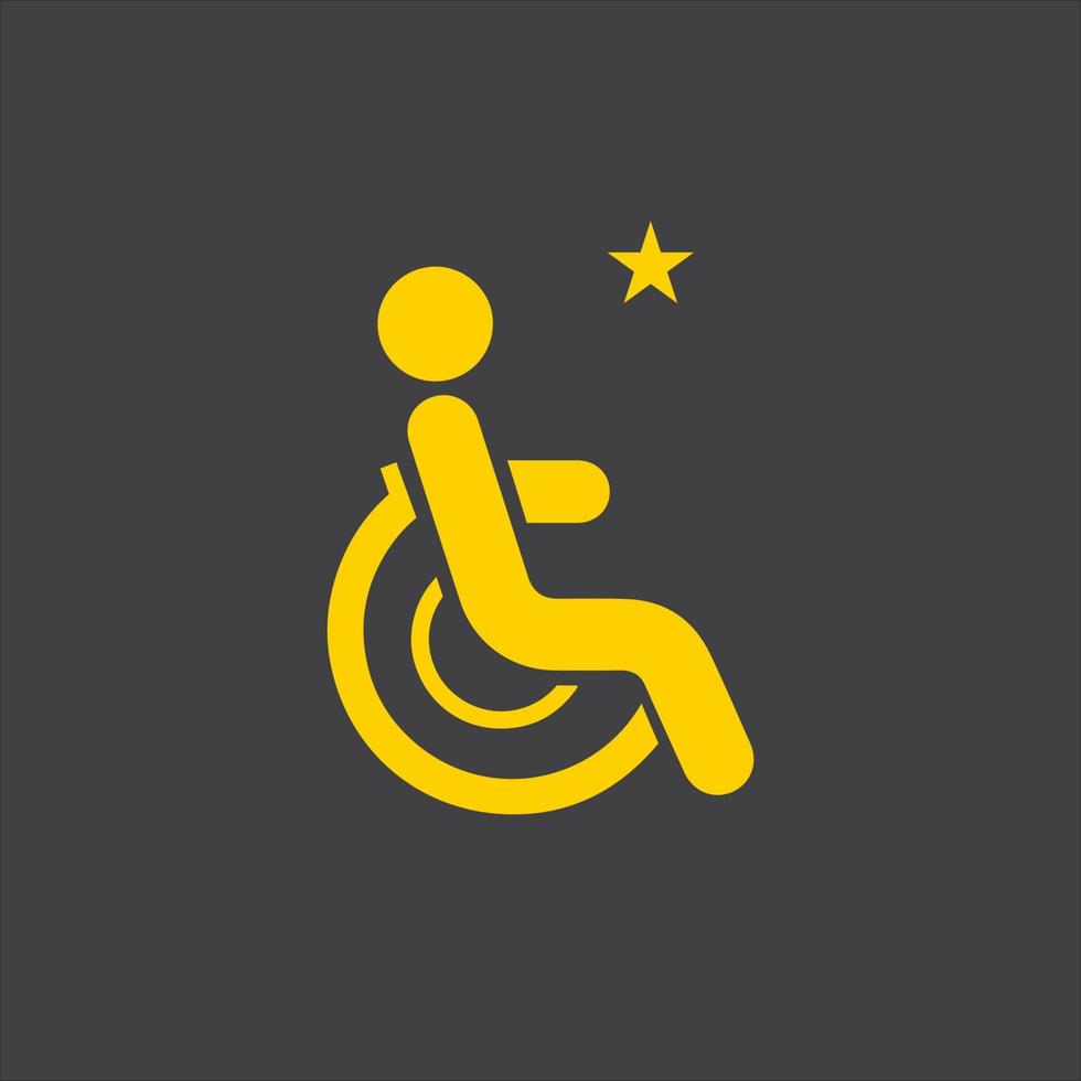 Disabled icon illustration isolated vector sign symbol