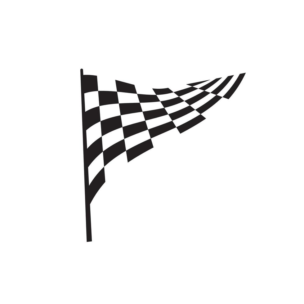 Race flag icon, simple design illustration vector