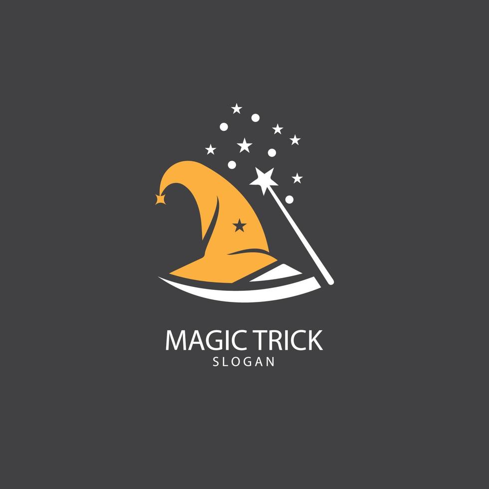 Illustration of magic hat with wand vector