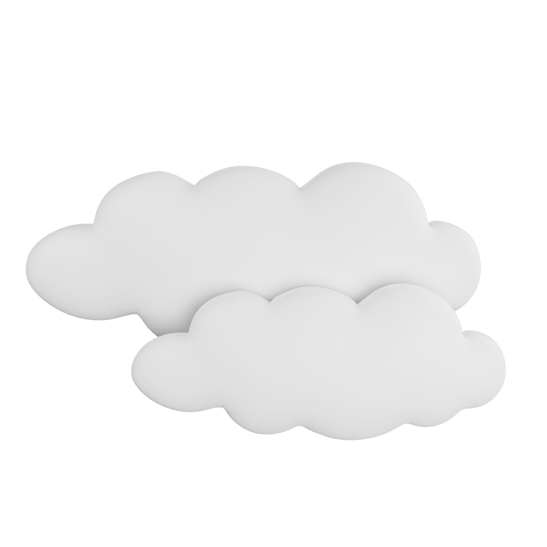 3D rendering cloud icon on transparent background 10996066 PNG