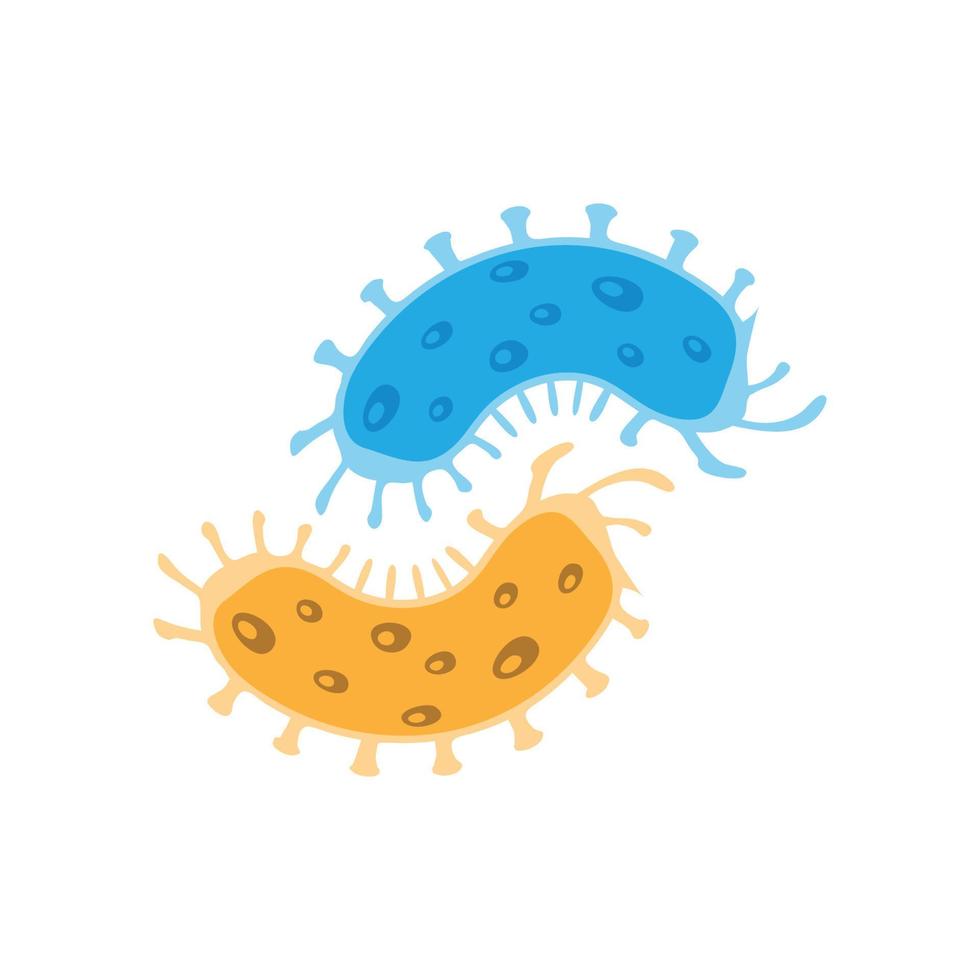 diseño de plantilla de icono de ilustración de vector de virus