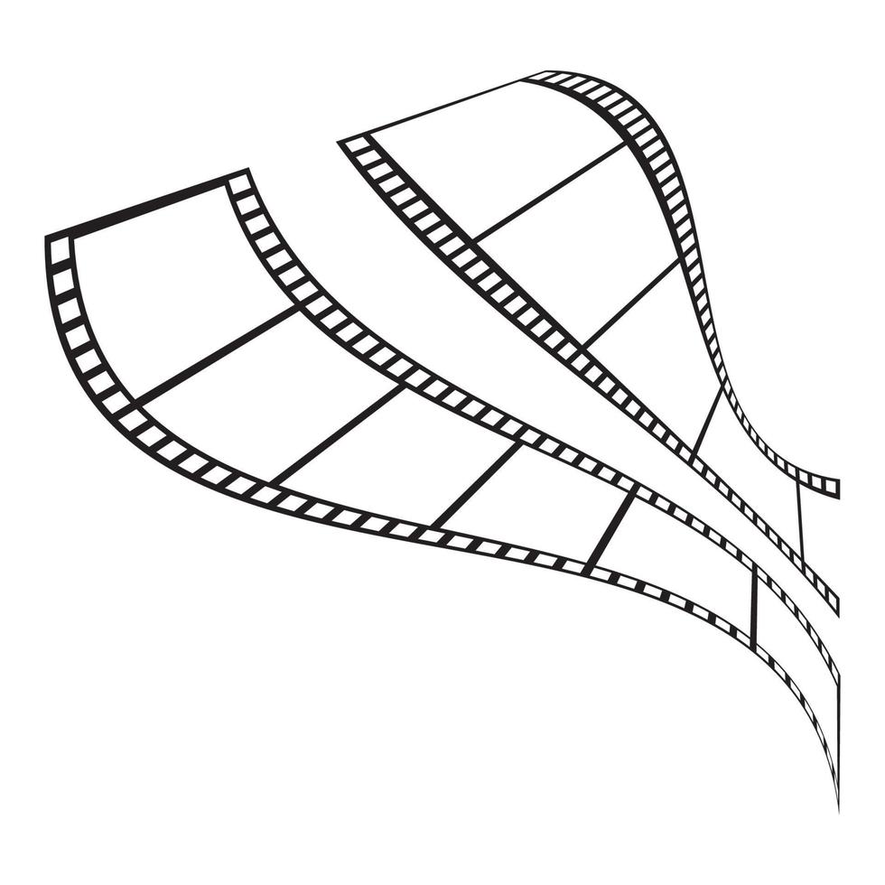 diseño de ilustración vectorial de plantilla de logotipo de tira de película abstrack vector