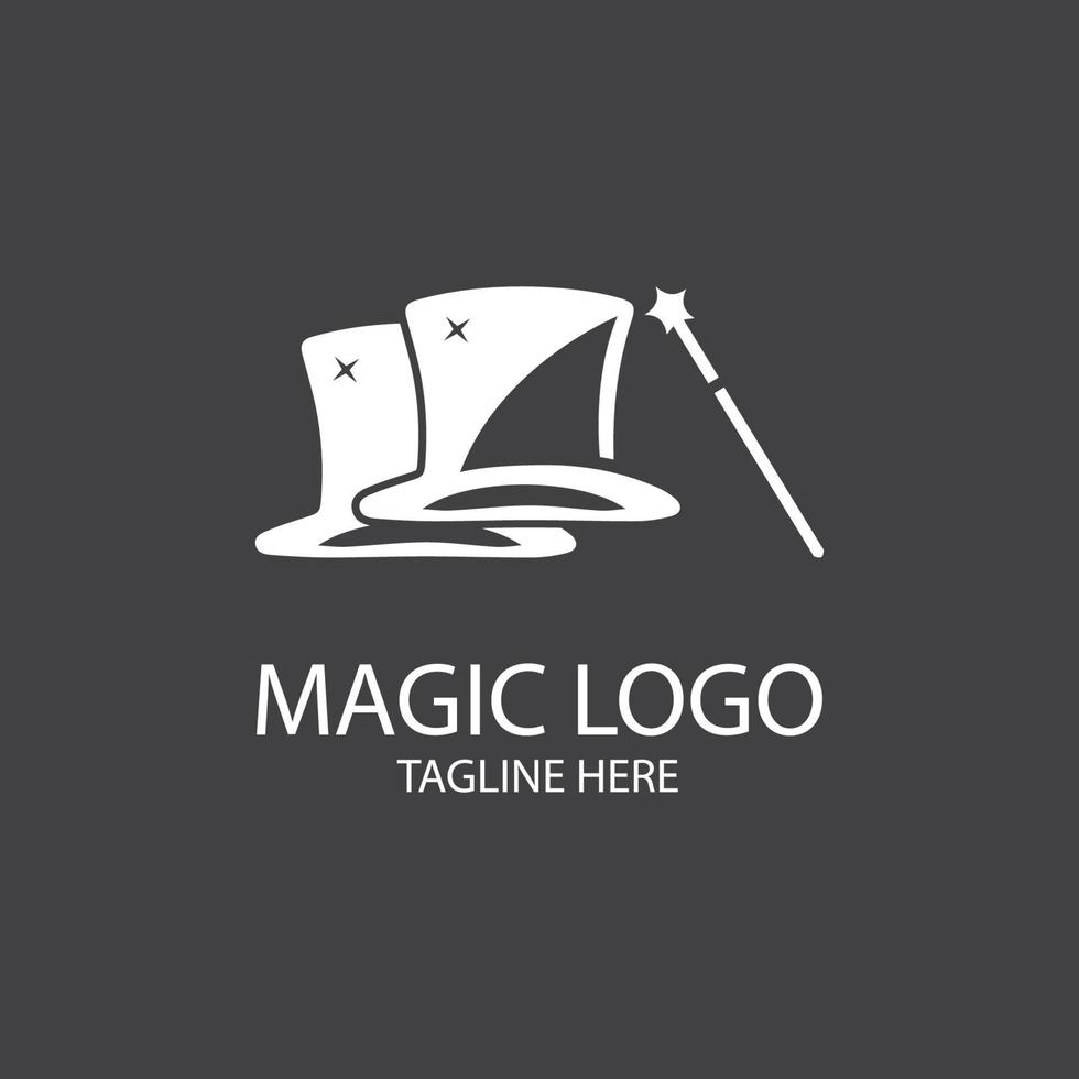 Illustration of magic hat with wand vector