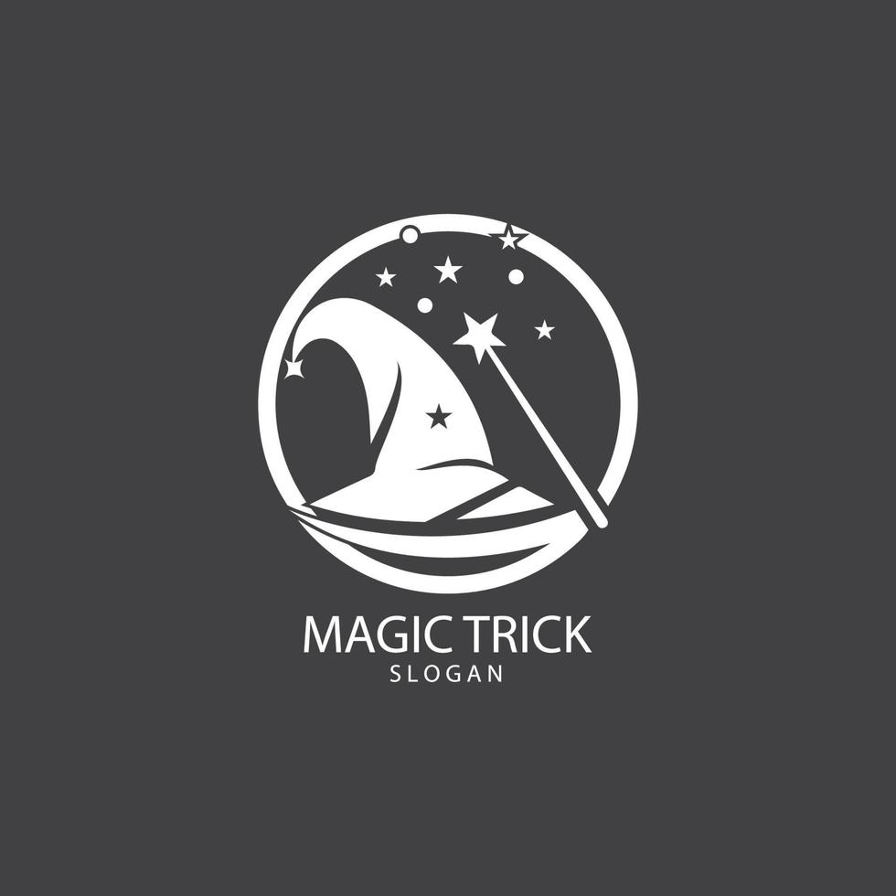 Illustration of magic hat with wand vector