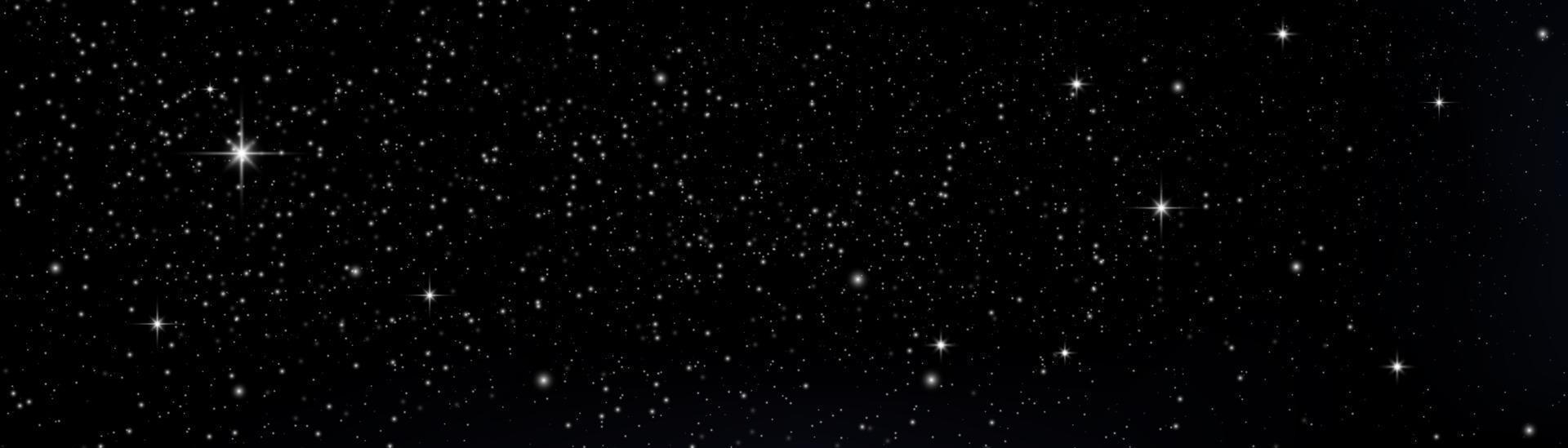 Night shining starry sky, blue space background with stars, space. beautiful night sky. vector
