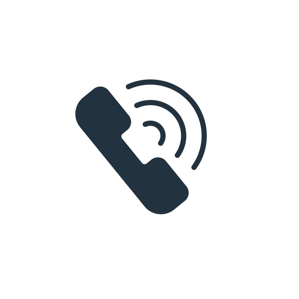 icono de teléfono en estilo moderno y plano aislado en fondo blanco. símbolo de teléfono para aplicaciones web y móviles. vector