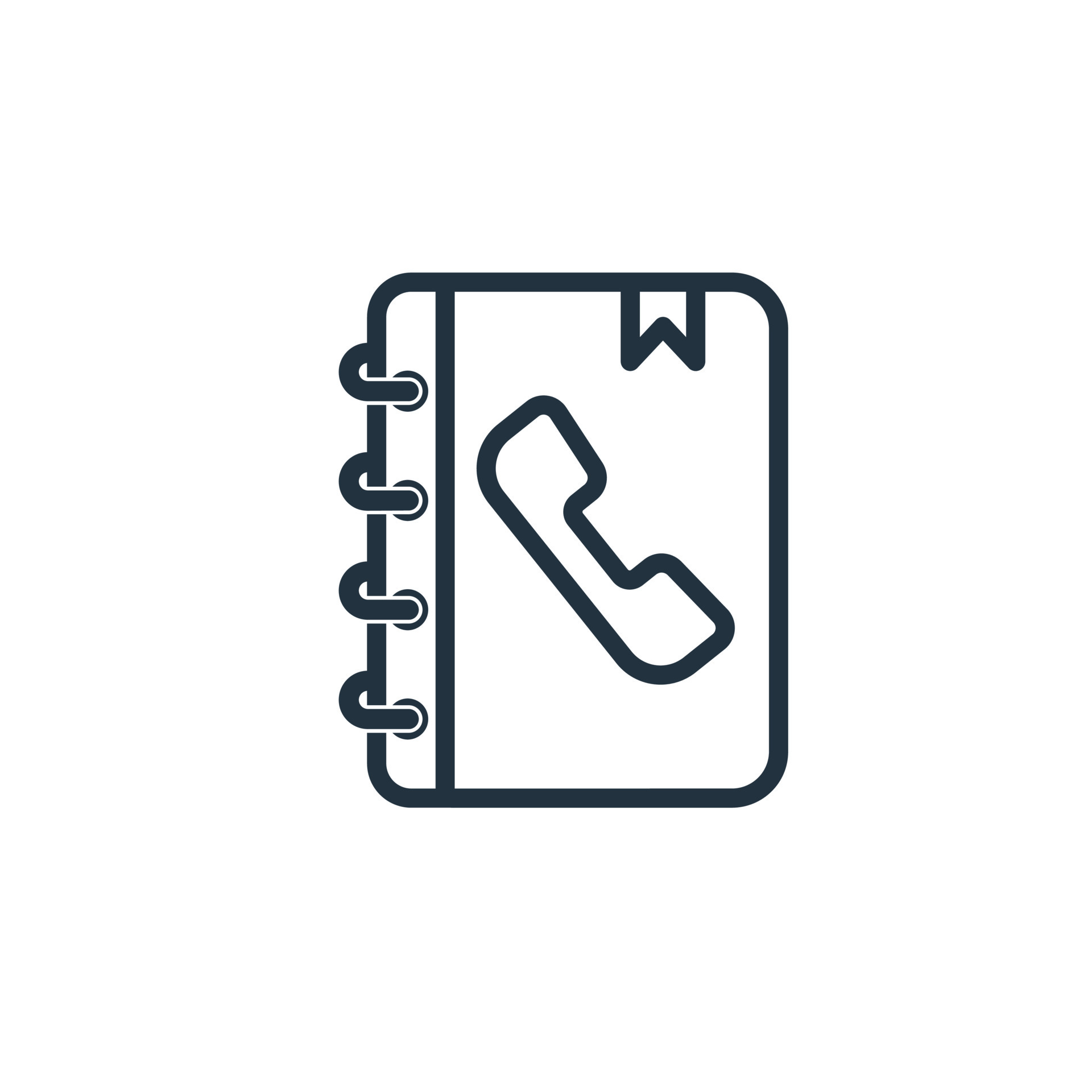 Ejemplo Evaluación canal icono de la agenda telefónica aislado en un fondo blanco. símbolo de la  guía telefónica para aplicaciones web y móviles. 10996293 Vector en Vecteezy