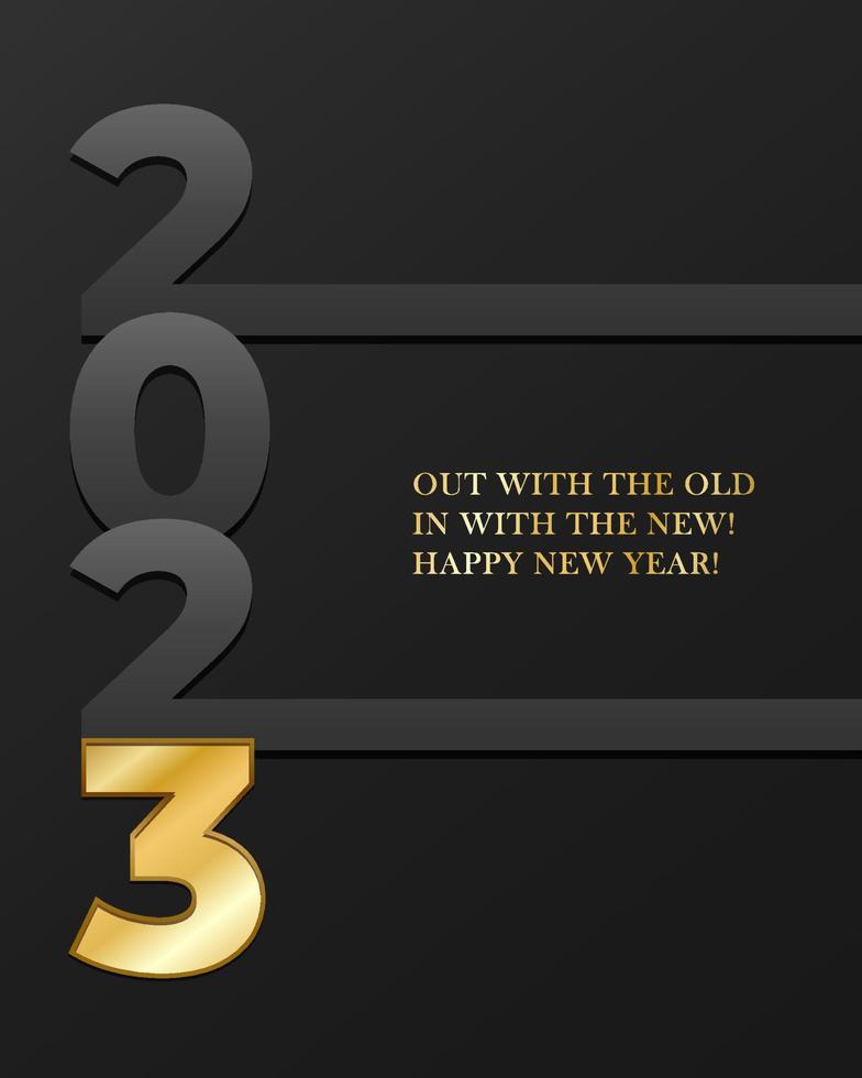 2023 Happy New Year Background Design. Greeting Card, Banner, Poster Vector Illustration