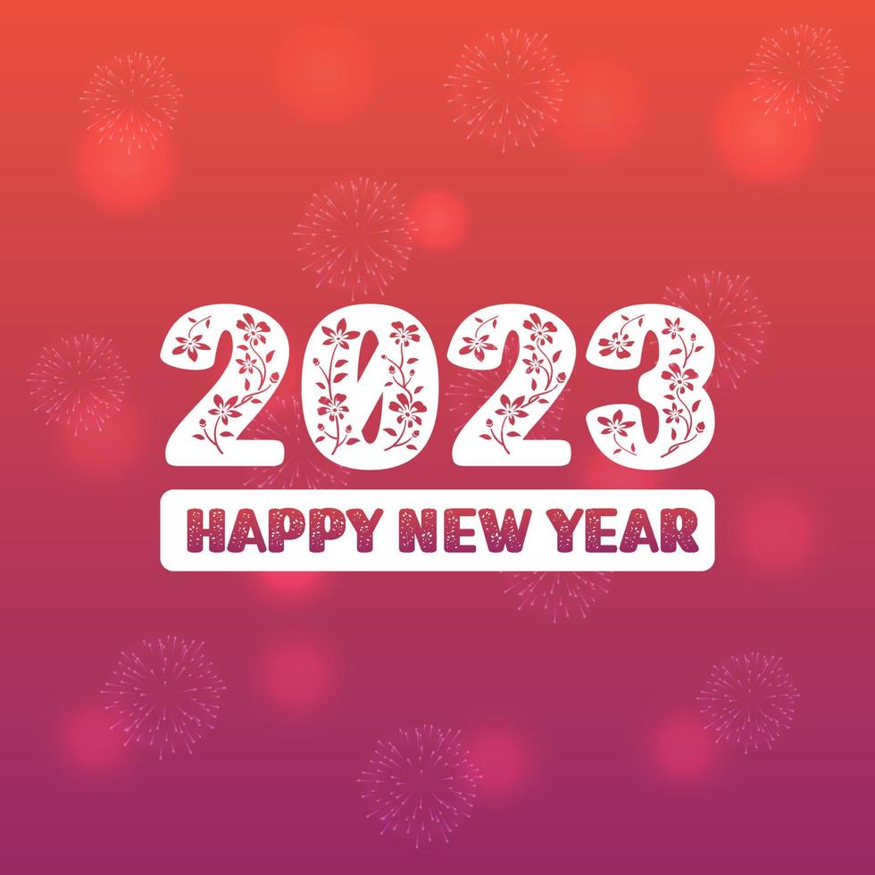 2023 Happy New Year Background Design. Greeting Card, Banner, Poster Vector Illustration