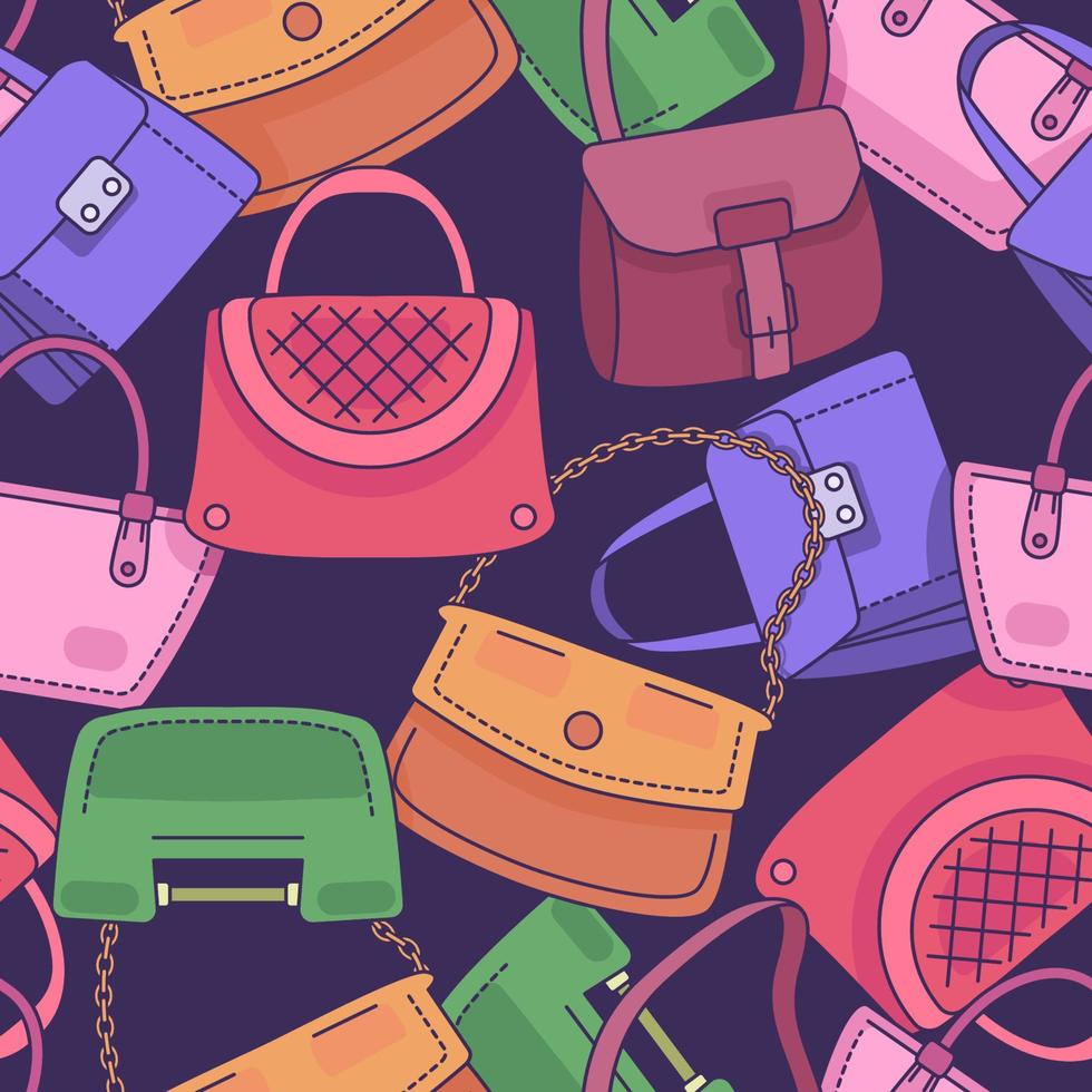 Fashion Bags Seamless Pattern vector