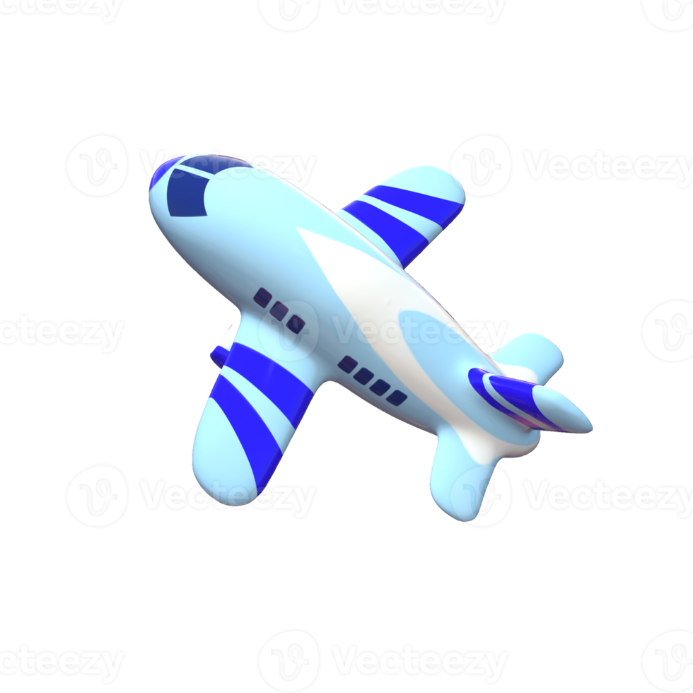 vliegtuig tekenfilm PNG 3d model-
