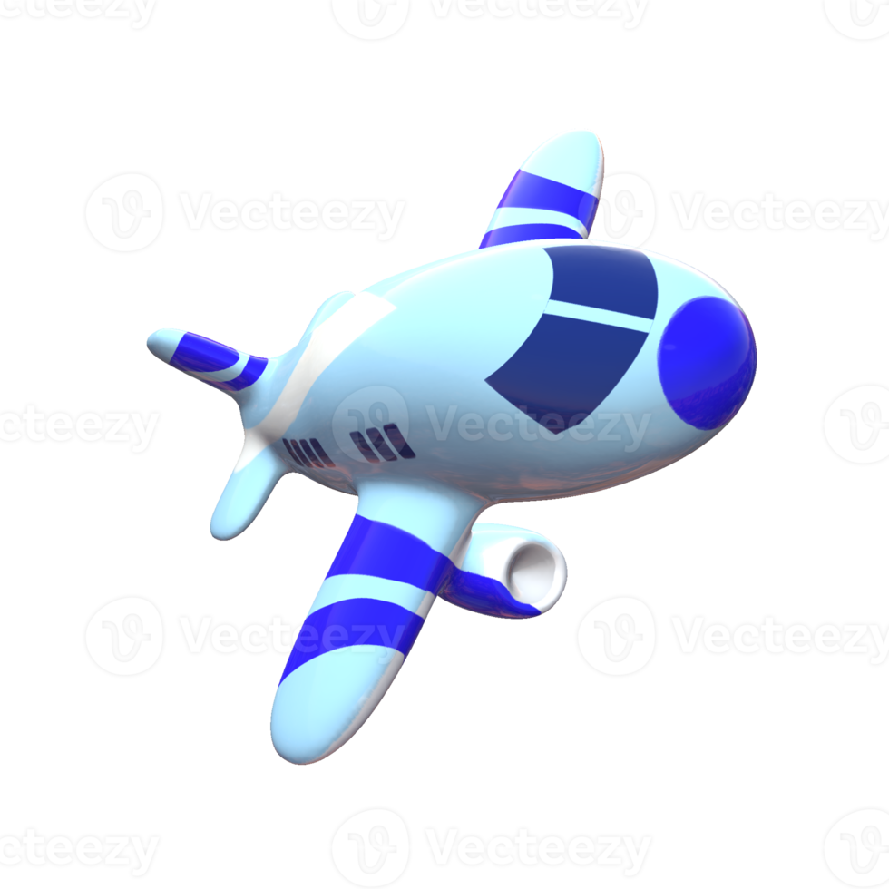 Airplane cartoon png 3d model