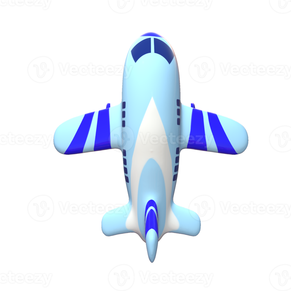 aereo cartone animato png 3d modello