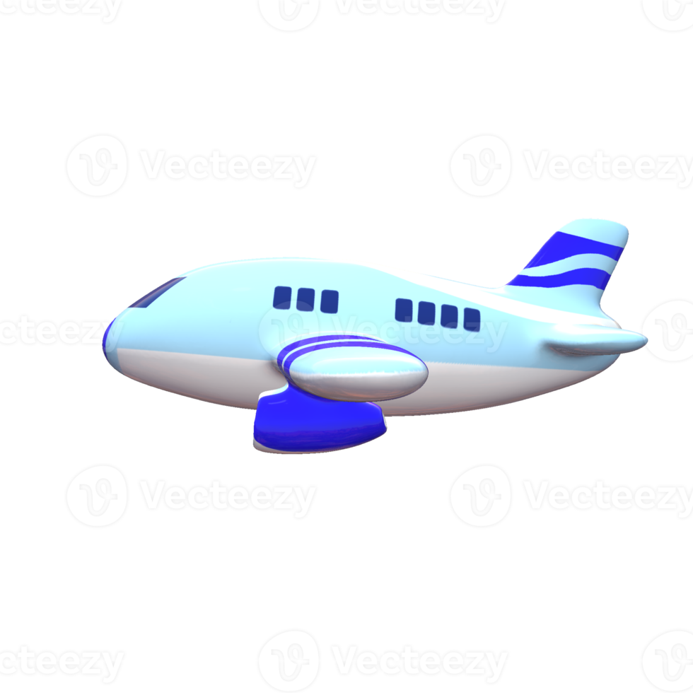 Airplane cartoon png 3d model