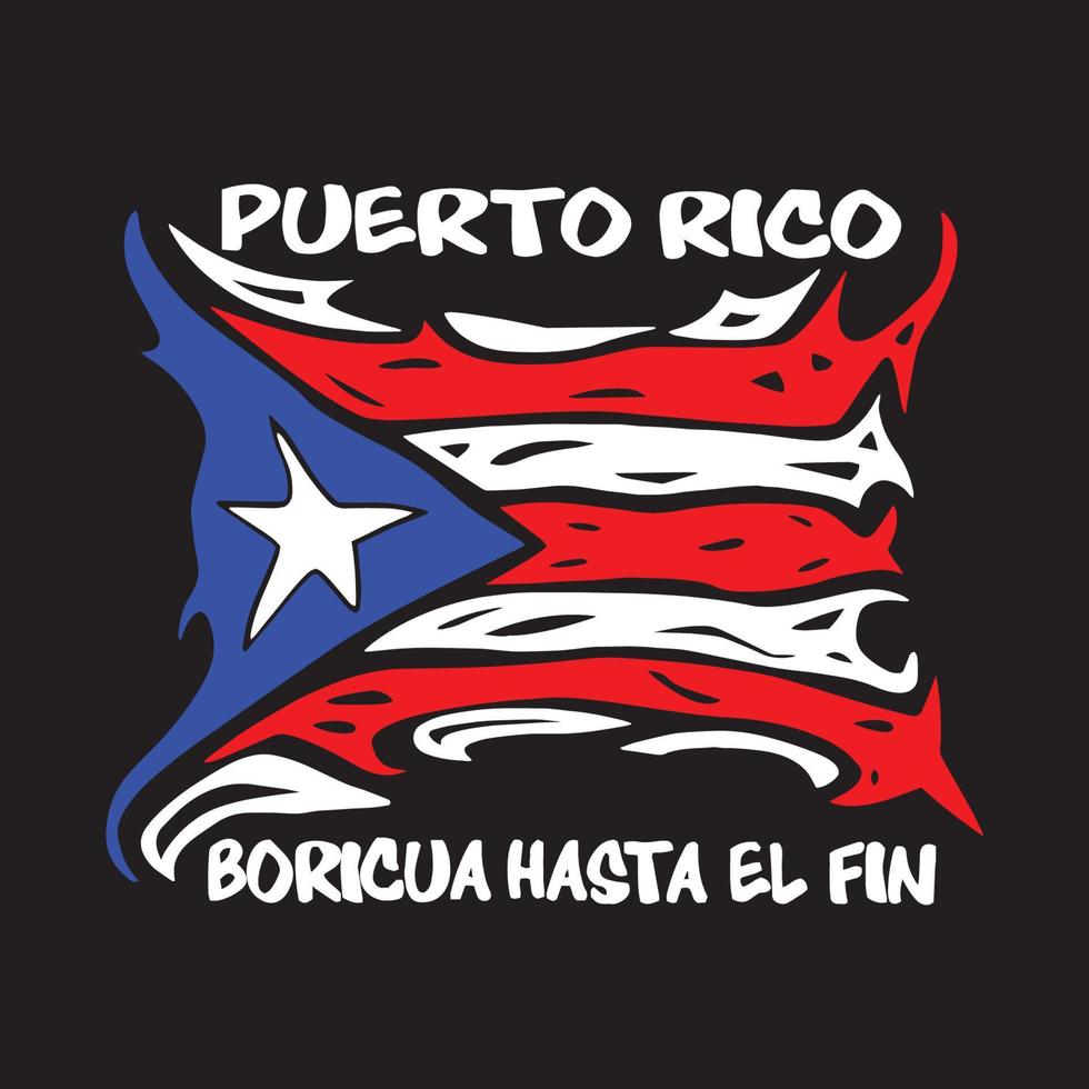 Puerto Rico Boricua Hasta El Fin vector