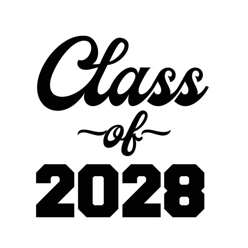 Class Of 2028 Vector, T shirt Design vector