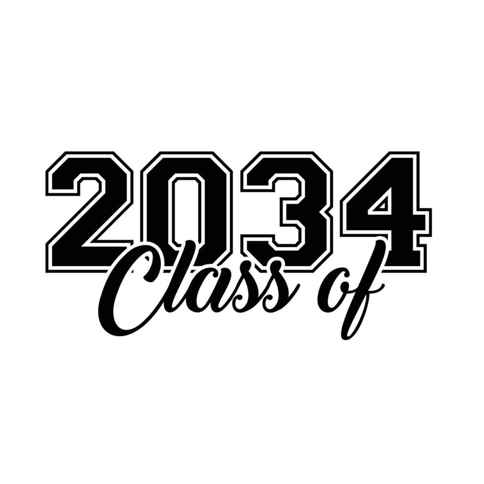 Class Of 2034 Vector, T shirt Design vector