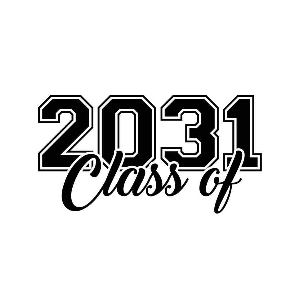 clase de 2031 vector, diseño de camiseta vector