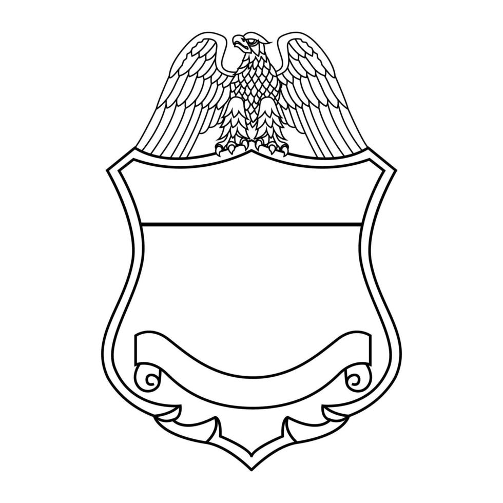 ilustración vectorial de la insignia de la policía de seguridad vector