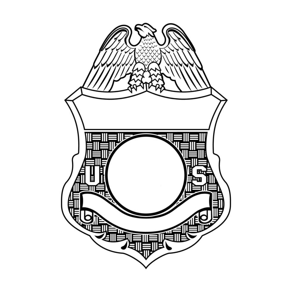 ilustración vectorial de la insignia de la policía de seguridad vector