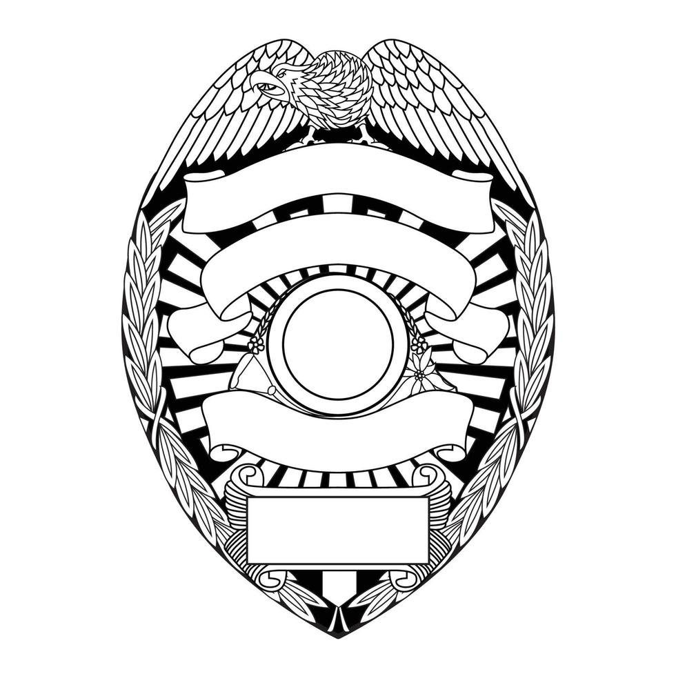 vector illustration of Security Police badge