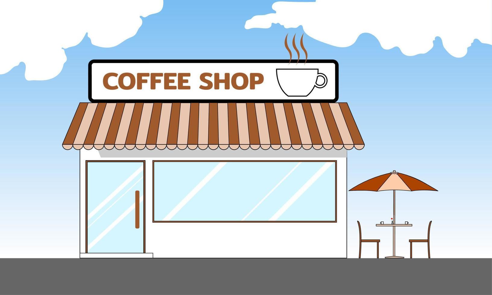 cafetería gráfico vectorial 2d para ilustración sin personas vector