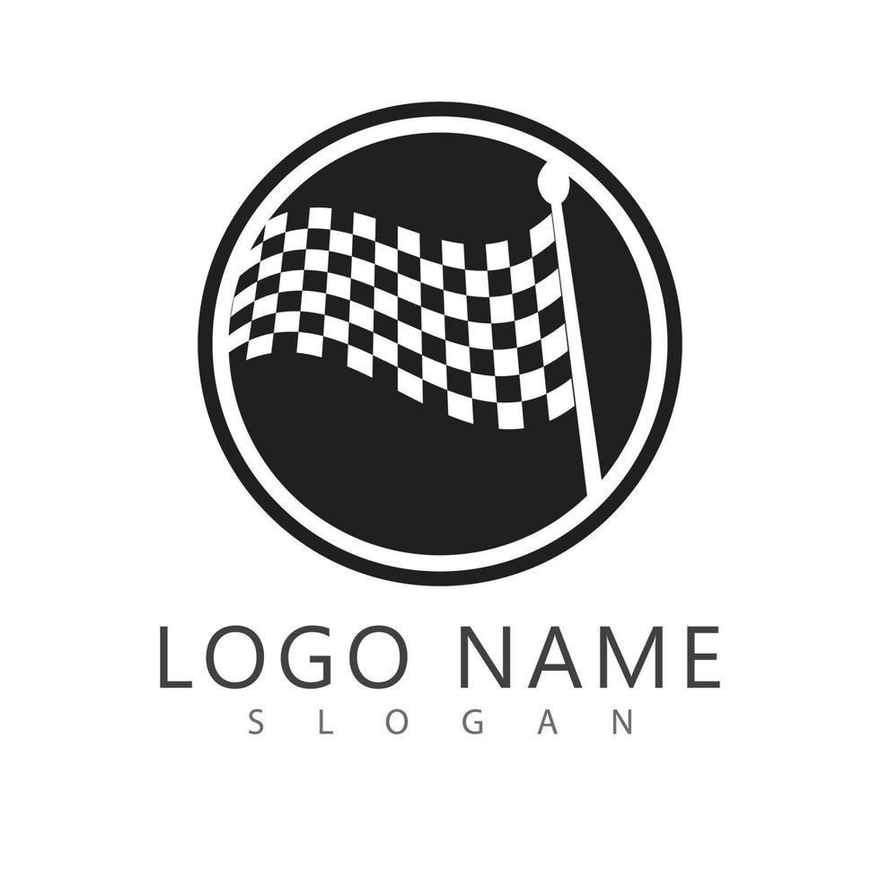 Race flag icon simple design illustration vector