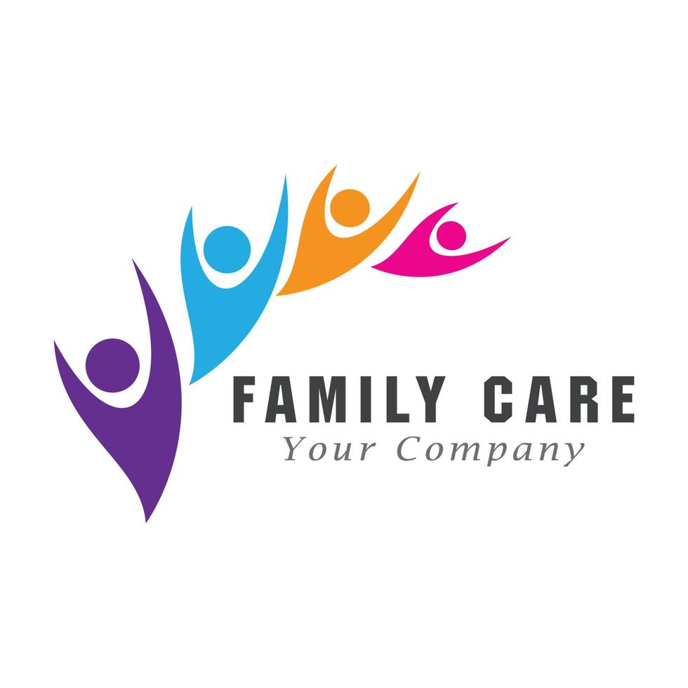 Adoption and community care Logo template vector icon