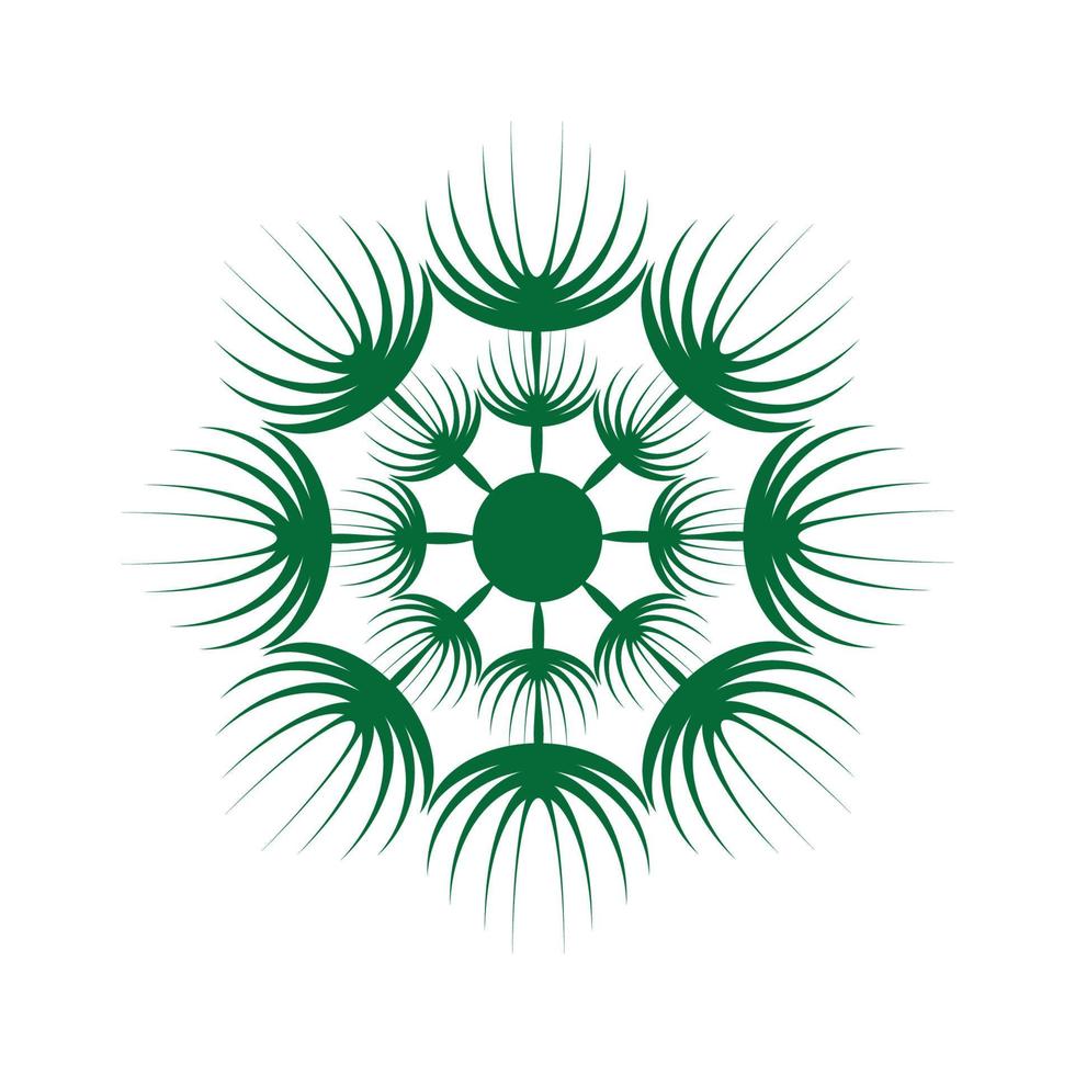 Dandelion flower logo vector template design