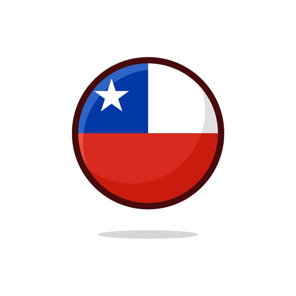 icono de la bandera chilena vector