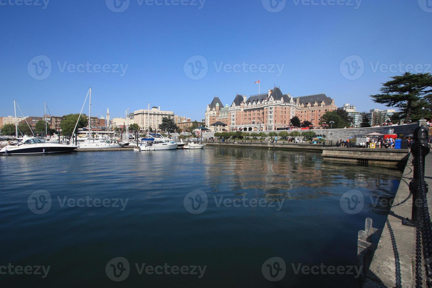 The inner harbour with a view of famous landmark. photo