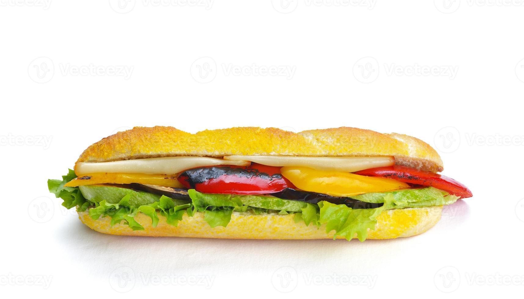 sandwich on a white surface photo