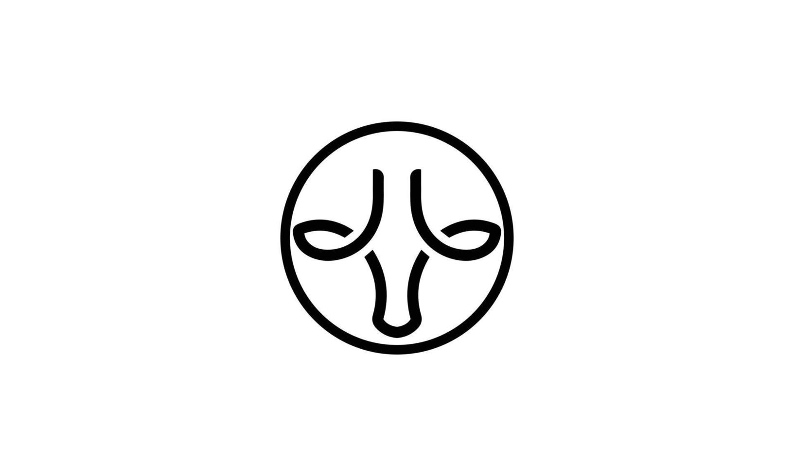 logotipo vectorial de toro tauro. logotipo creativo de filete de vaca lineal vector