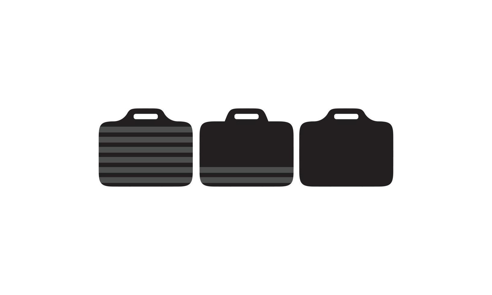 Business Briefcase, suitcase icon in solid black flat shape glyph icon, isolated on white background vector
