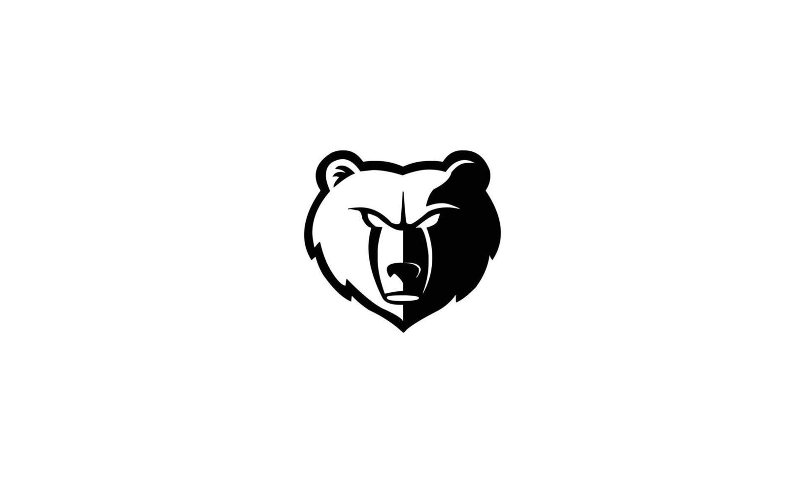 Bear head illustration vector drawing