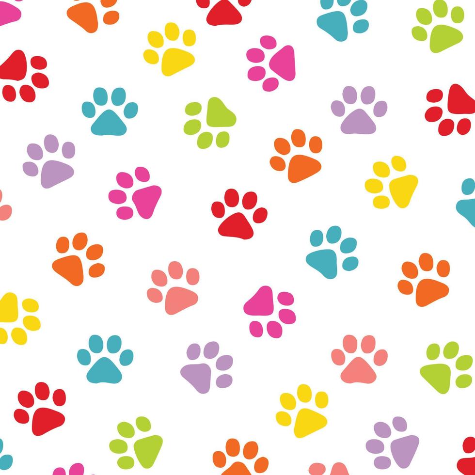 dog paw pattern vector