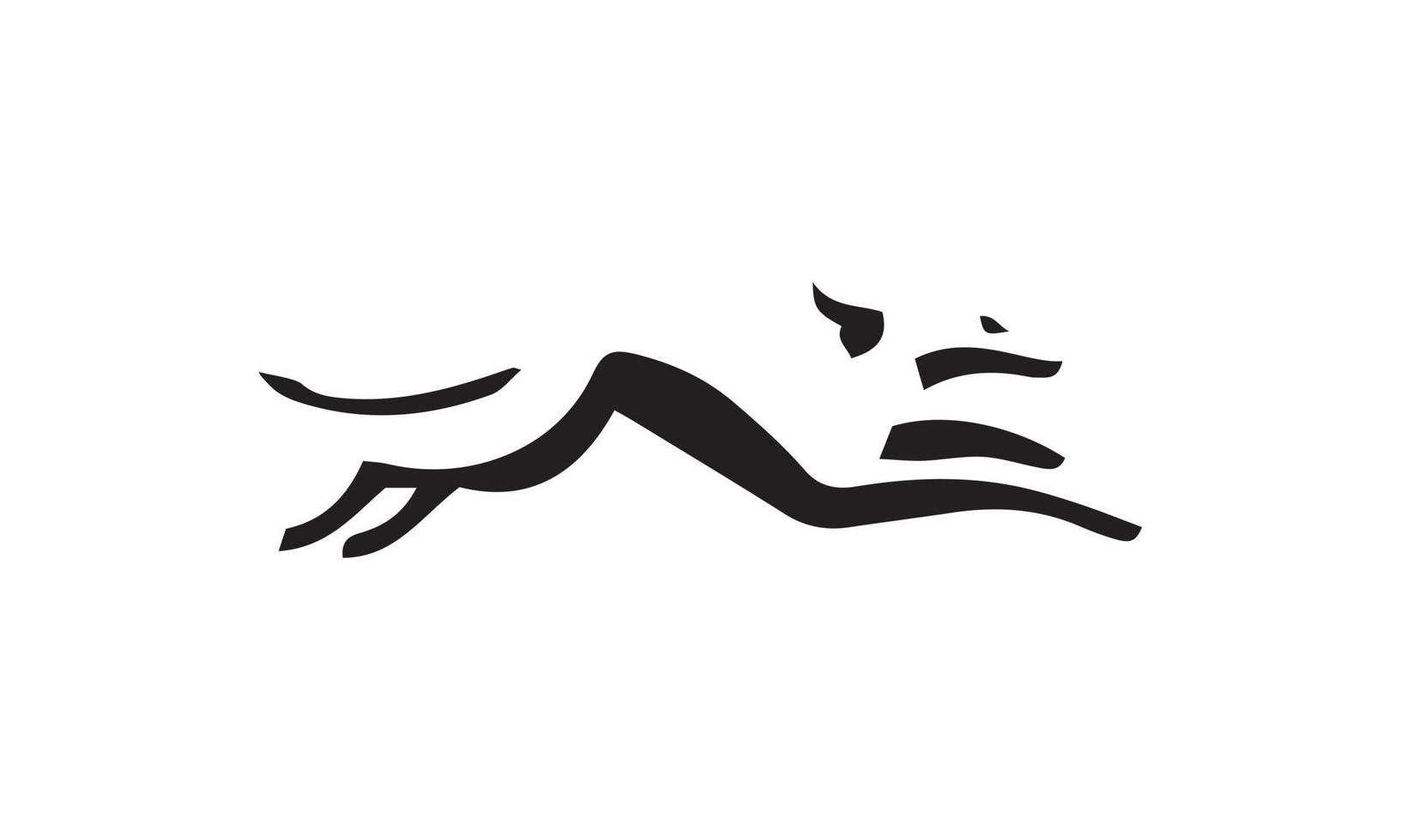 deer monoline logo design vector template